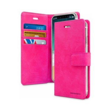 iPhone XS Compatible Case Cover With Bluemoon Diary - HotPink